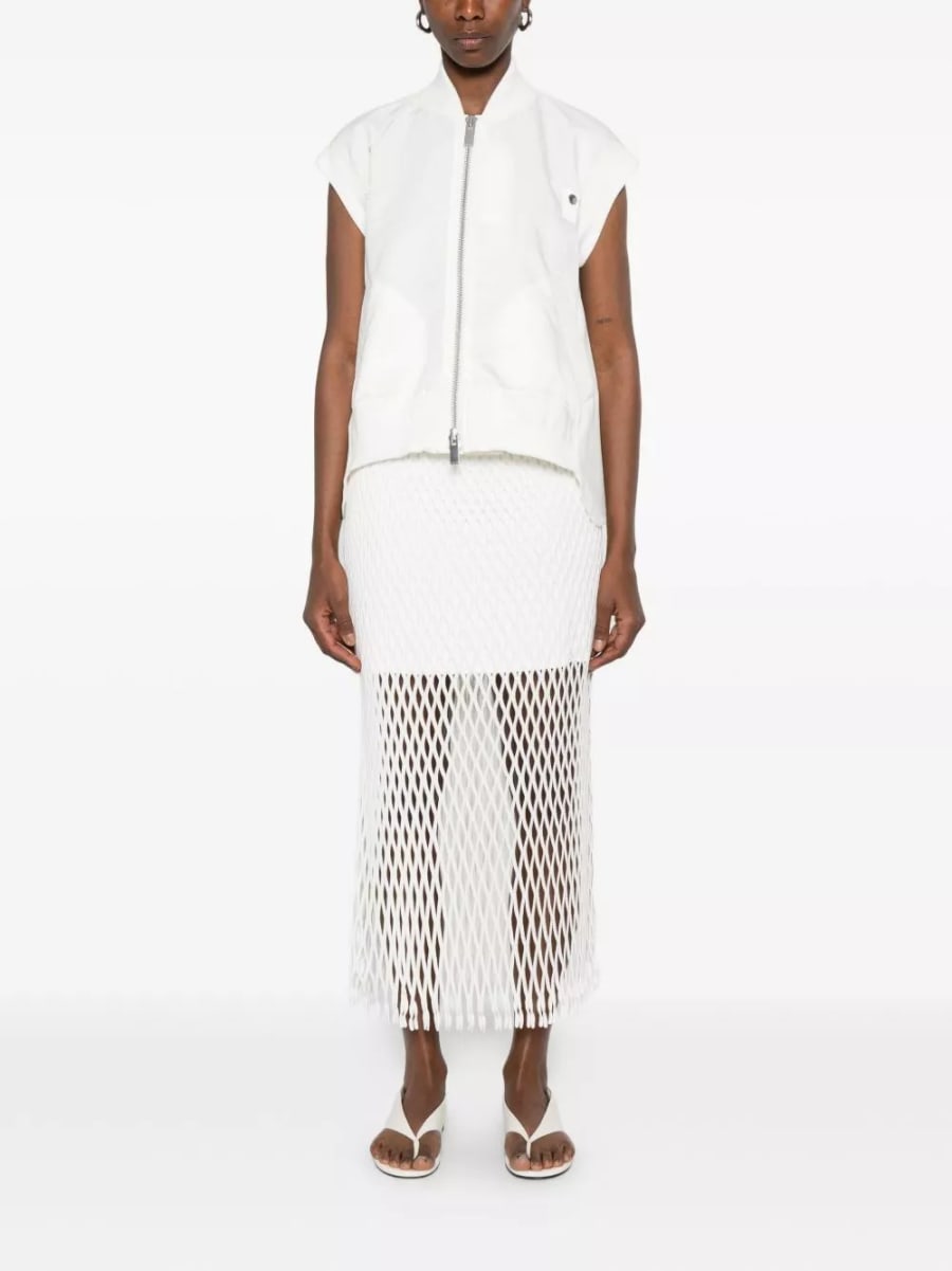 Sacai Gilet in lana e nylon, view 3