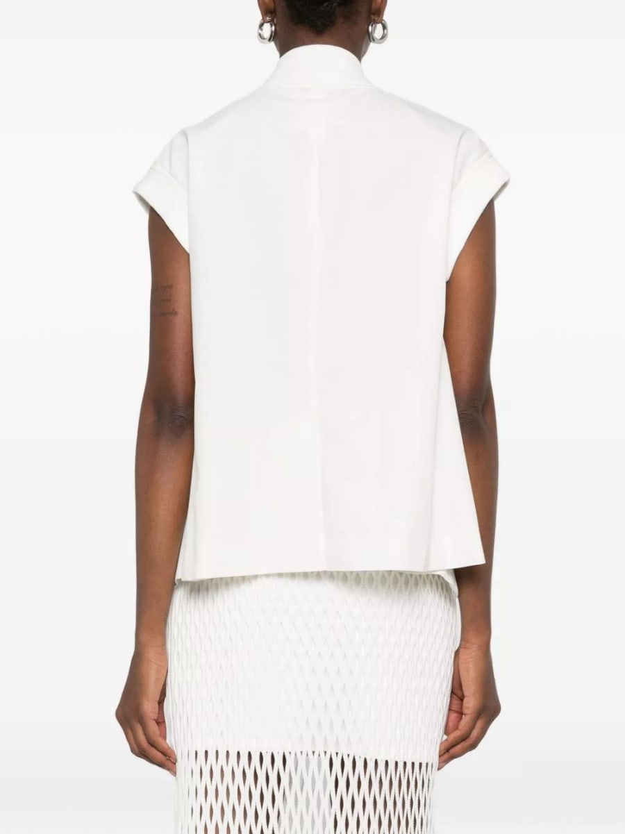 Sacai Gilet in lana e nylon, view 4
