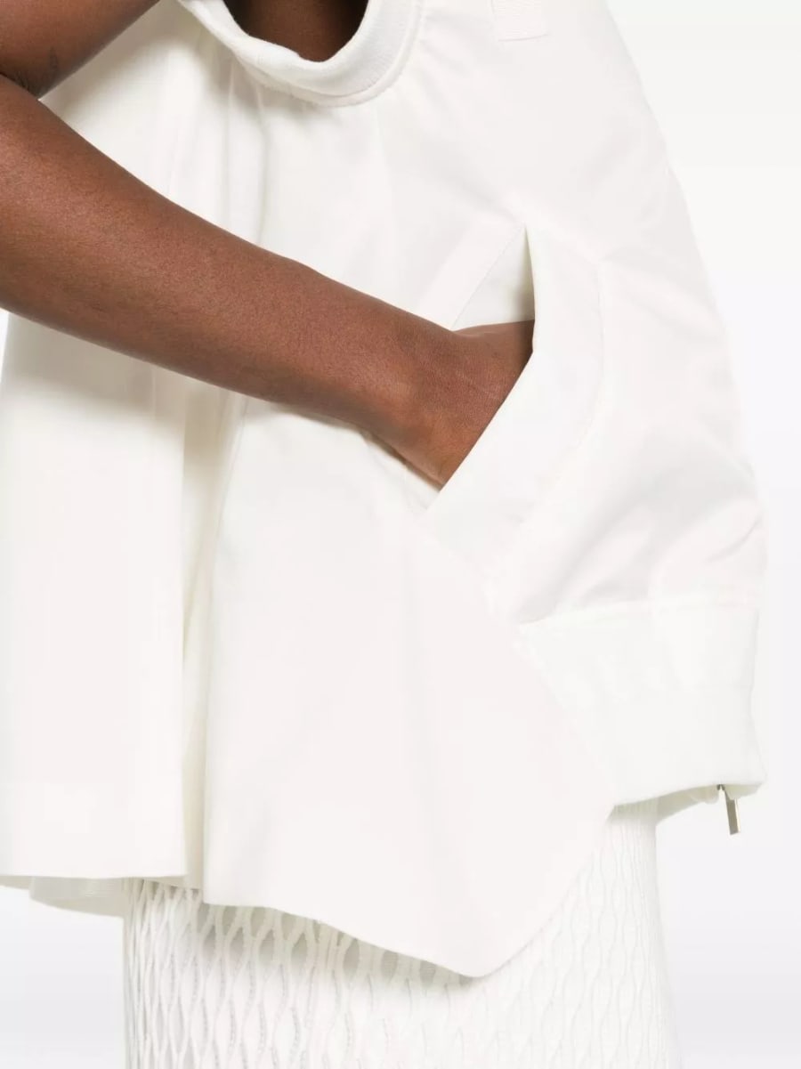 Sacai Gilet in lana e nylon, view 5