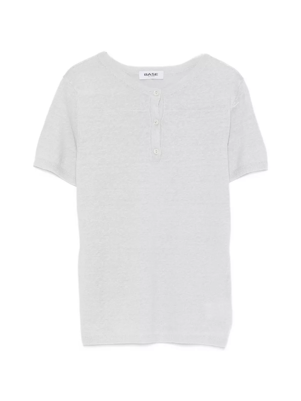 Base T-shirt in misto lino e cotone