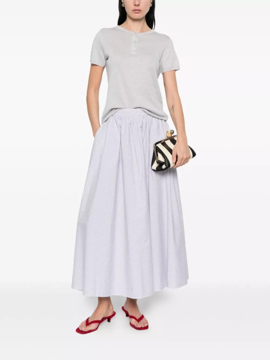 Base T-shirt in misto lino e cotone, view 2