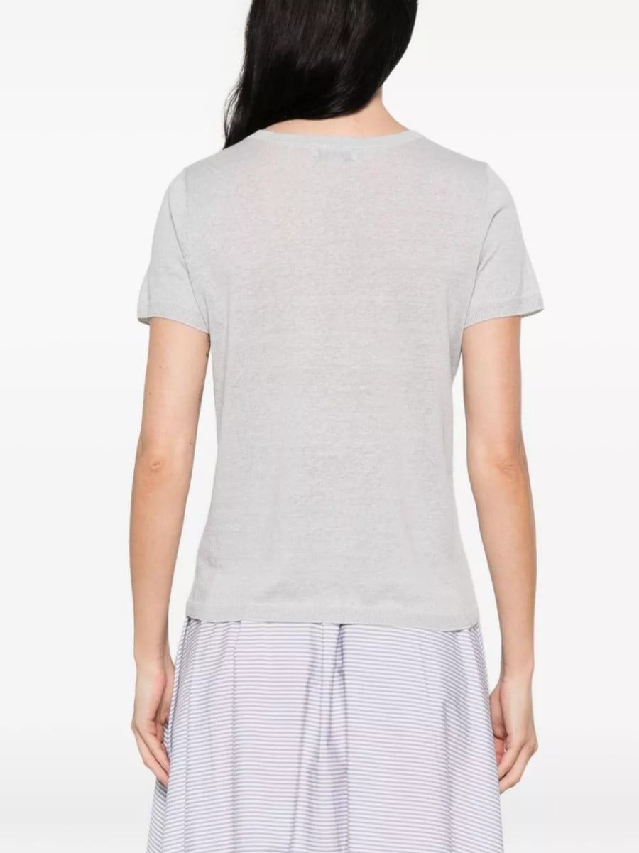 Base T-shirt in misto lino e cotone, view 5