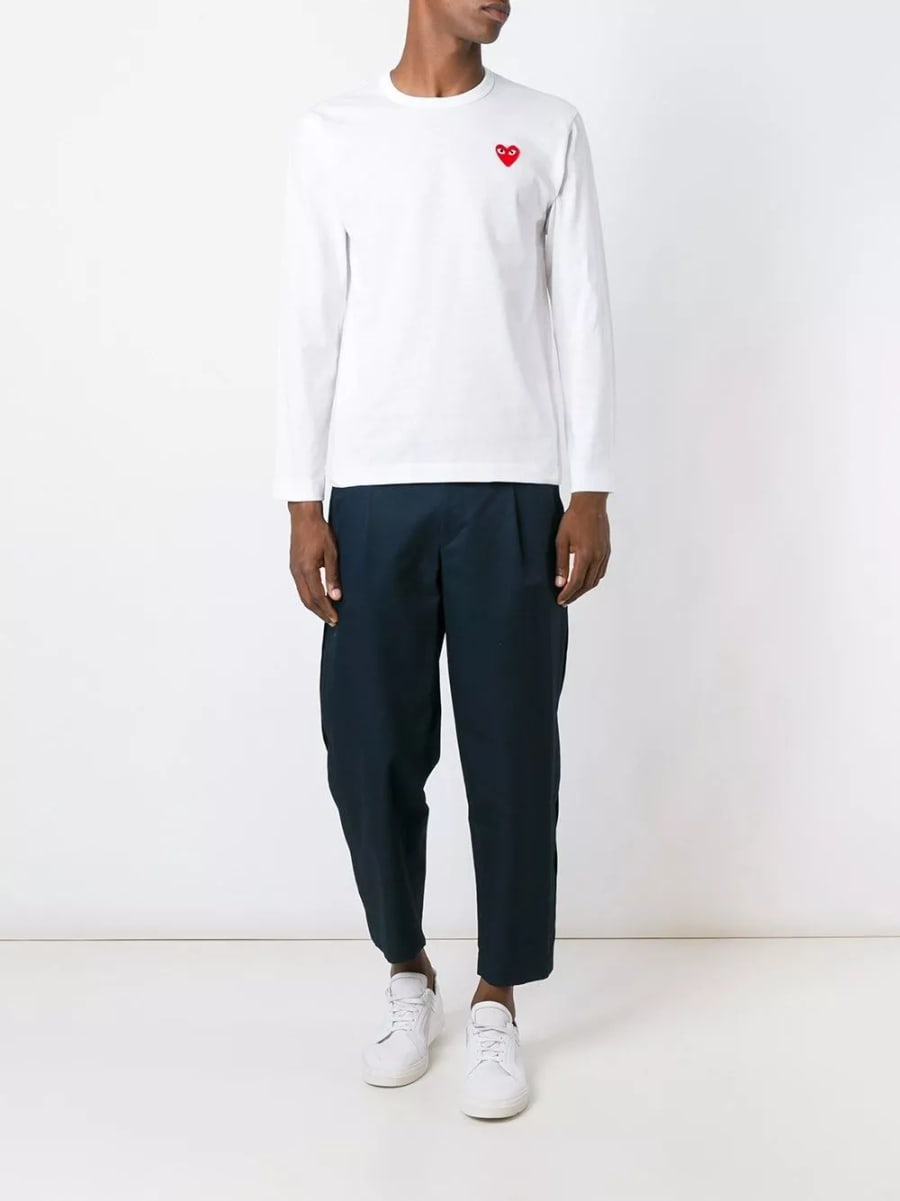 Comme des garçons play T-shirt in cotone, view 2