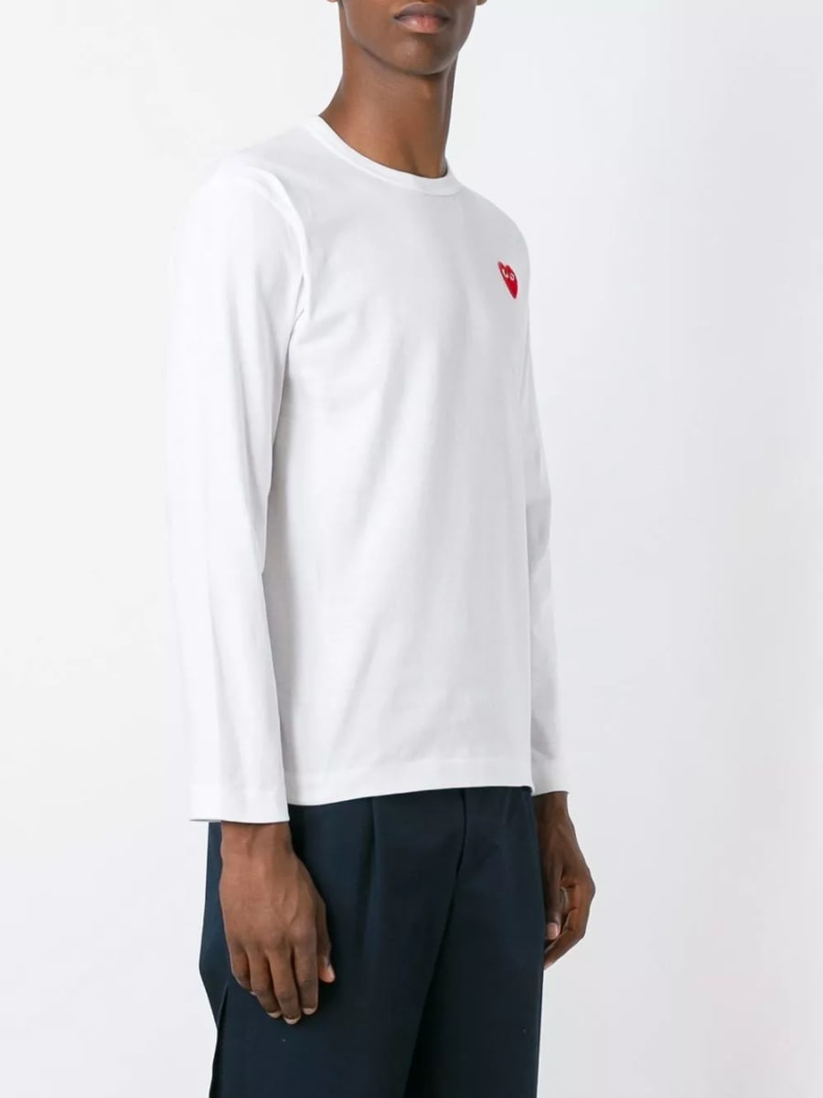 Comme des garçons play T-shirt in cotone, view 3