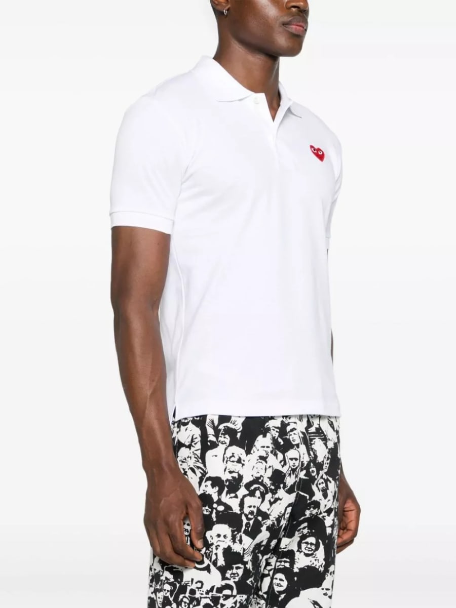 Comme des garçons play la polo in cotone, view 5