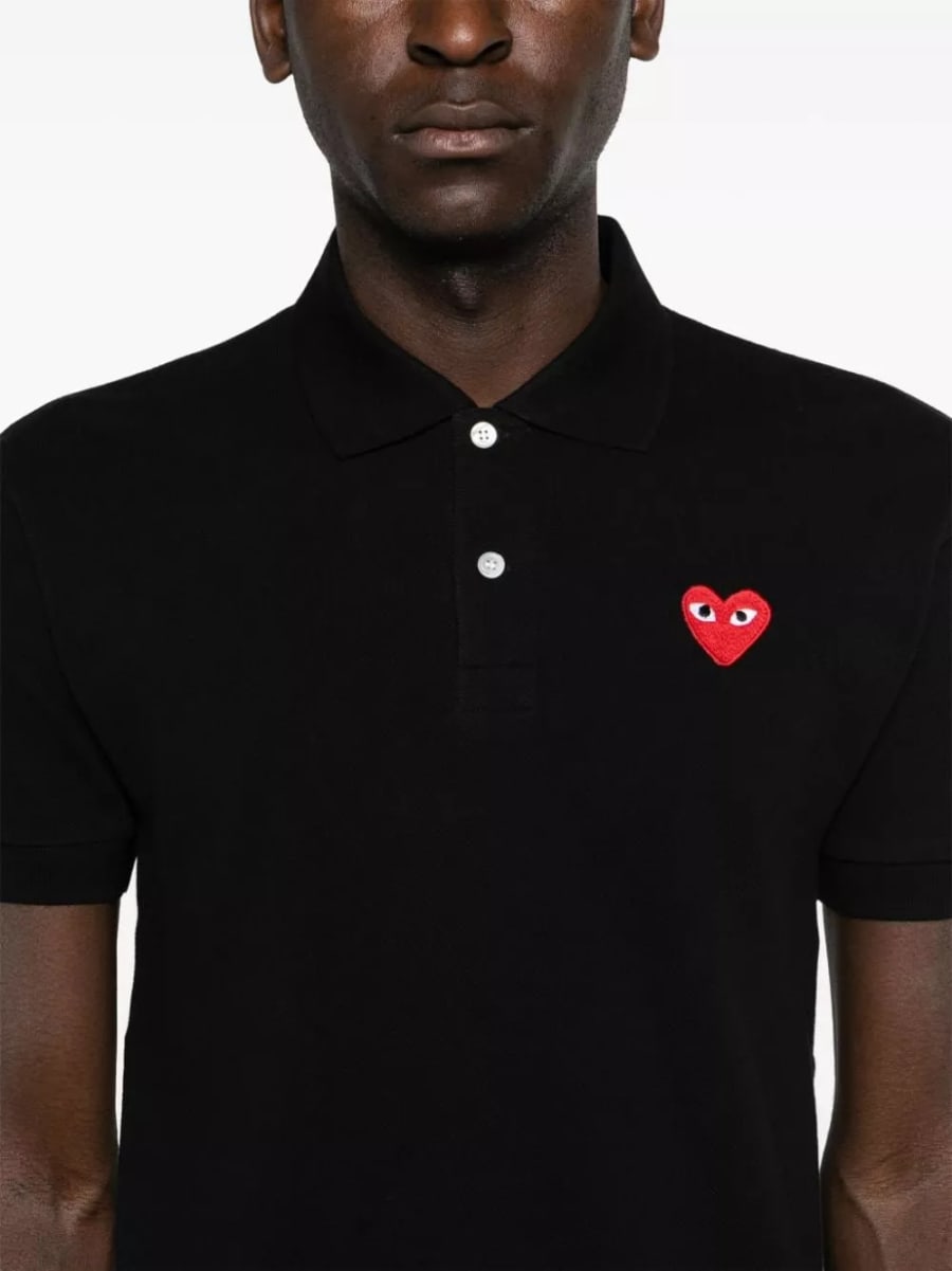 Comme des garçons play la polo in cotone, view 3