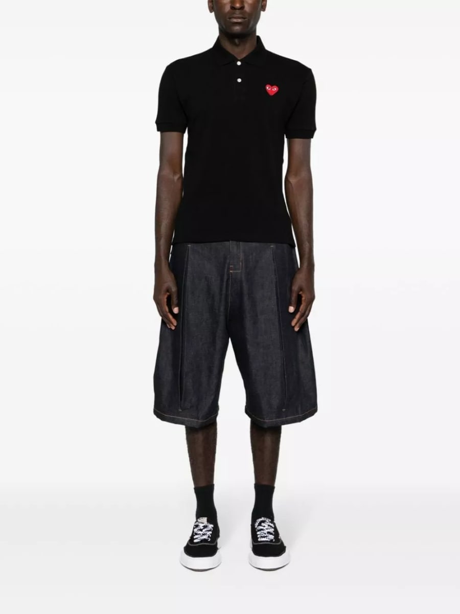 Comme des garçons play la polo in cotone, view 5