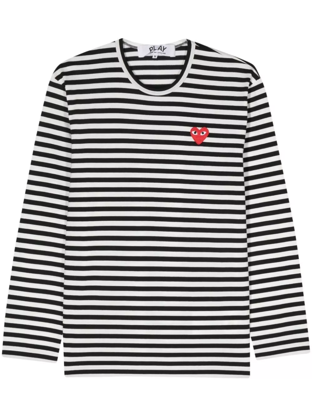 Comme des garçons play T-shirt a righe Red Heart