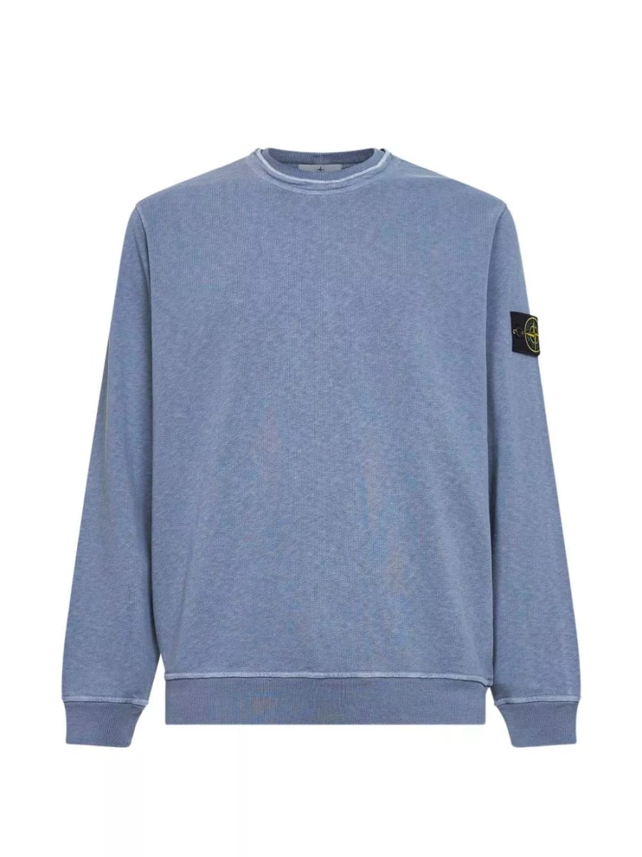 Stone Island Maglione girocollo con logo, view 4