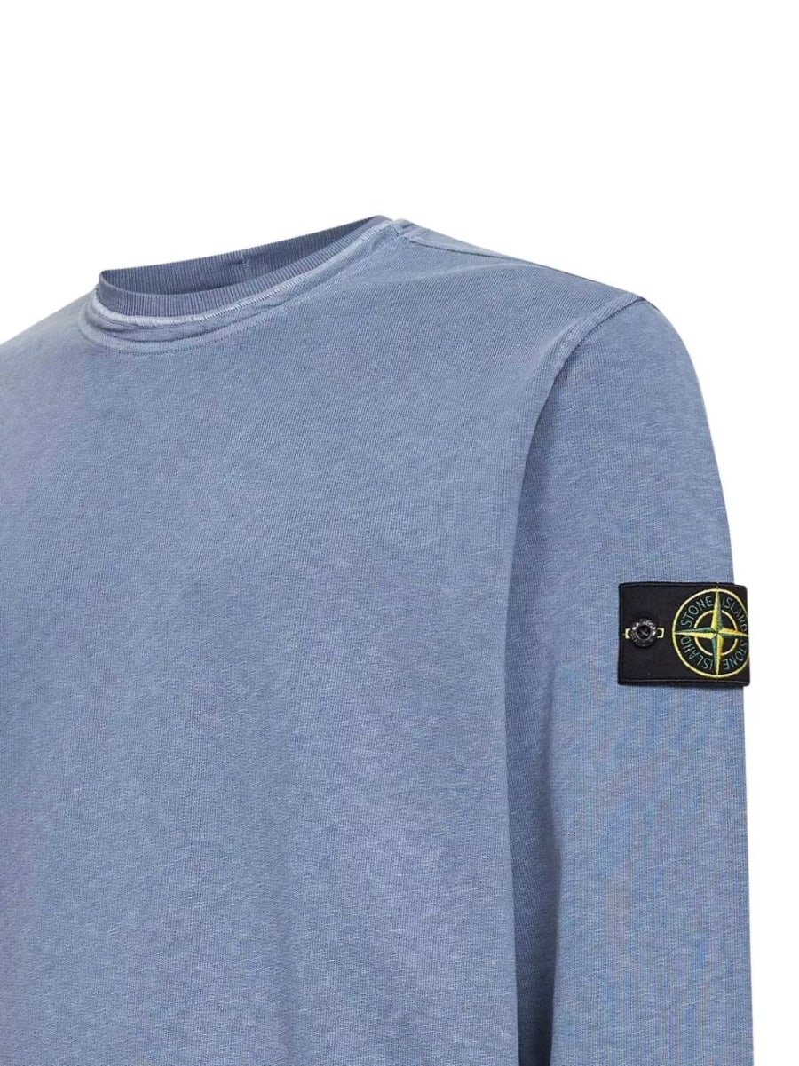 Stone Island Maglione girocollo con logo, view 6