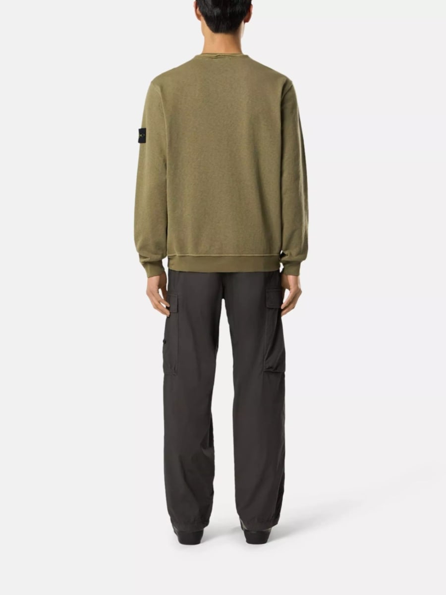 Stone Island Maglione girocollo con logo, view 4