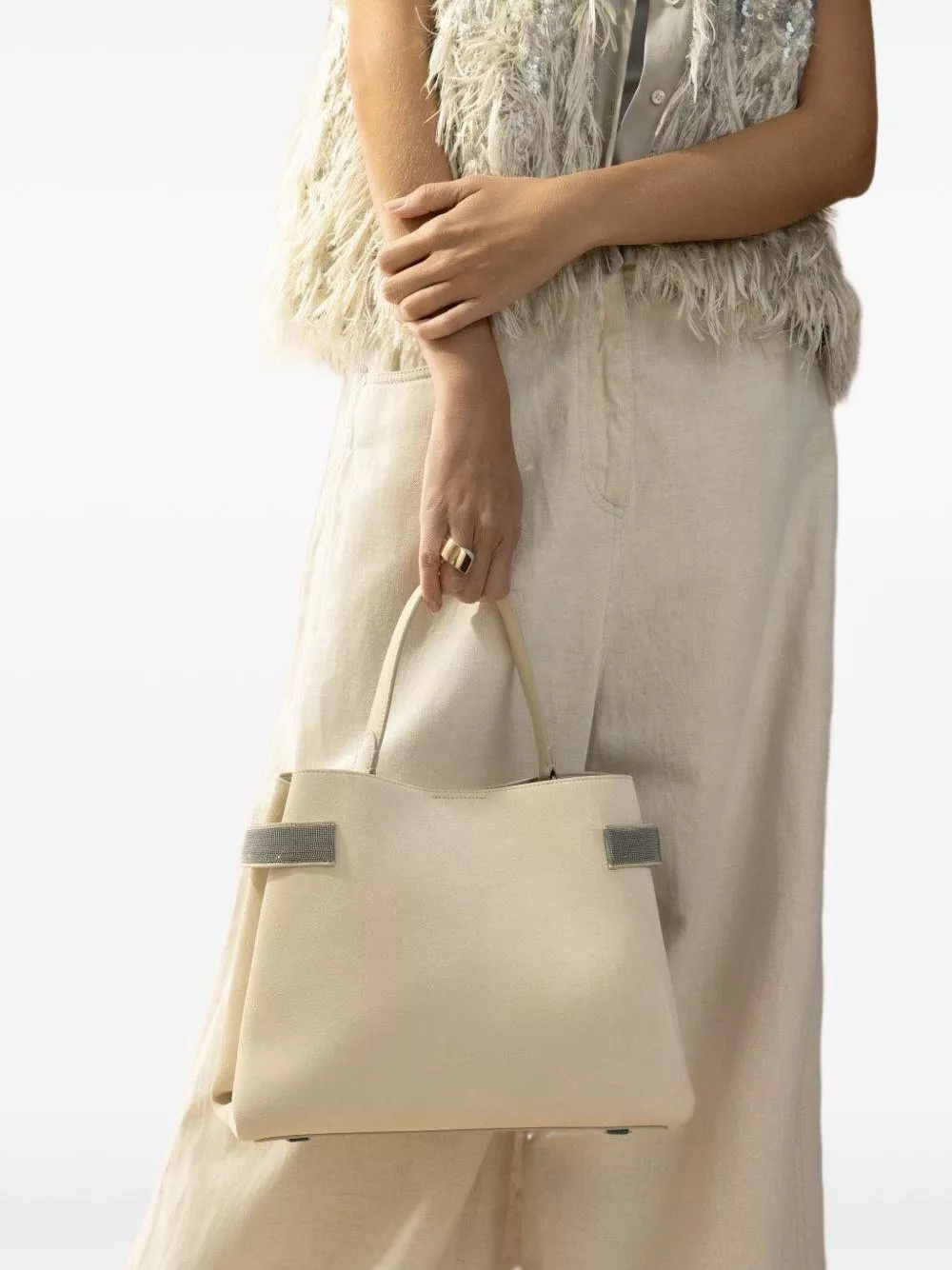 Brunello Cucinelli Borsa tote in pelle scamosciata