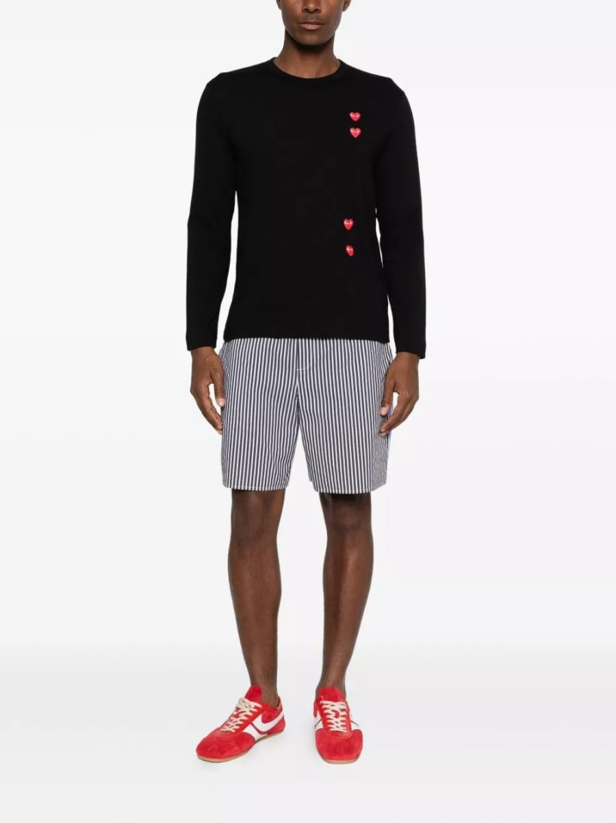 Comme des garçons play T-shirt in cotone, view 2