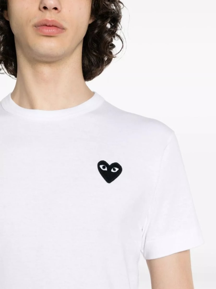 Comme des garçons play T-shirt in cotone, view 2