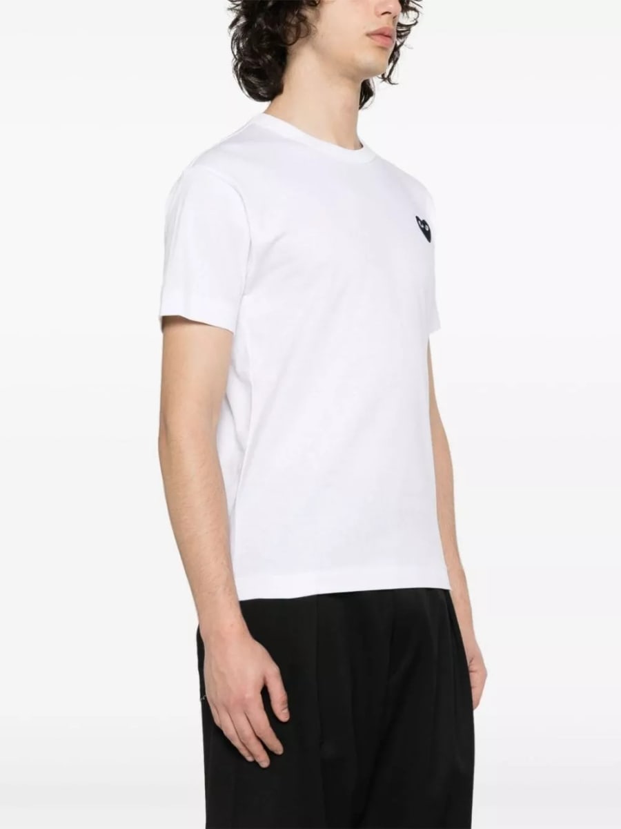 Comme des garçons play T-shirt in cotone, view 3