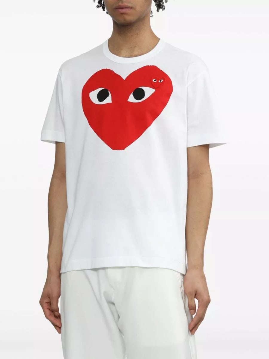 Comme des garçons play T-shirt in cotone, view 5