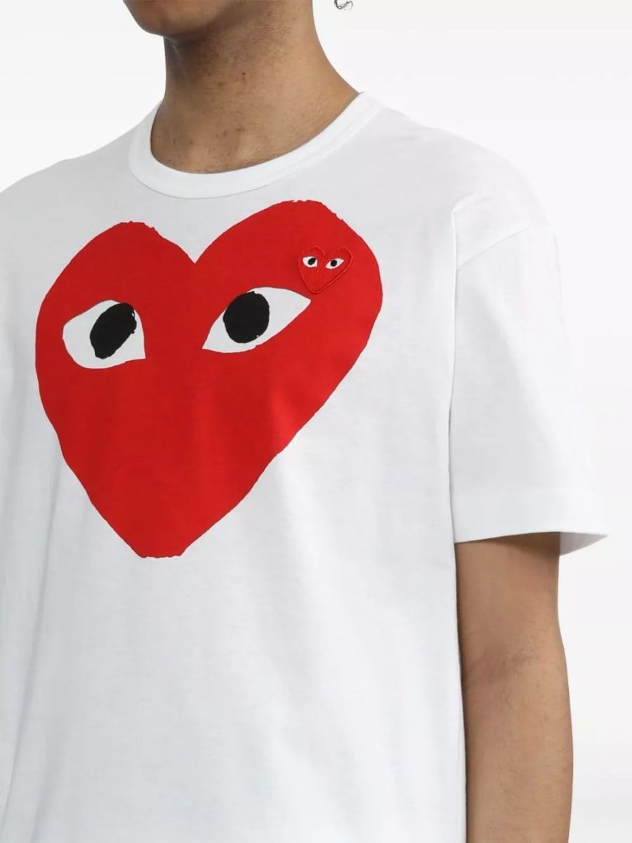 Comme des garçons play T-shirt in cotone, view 6