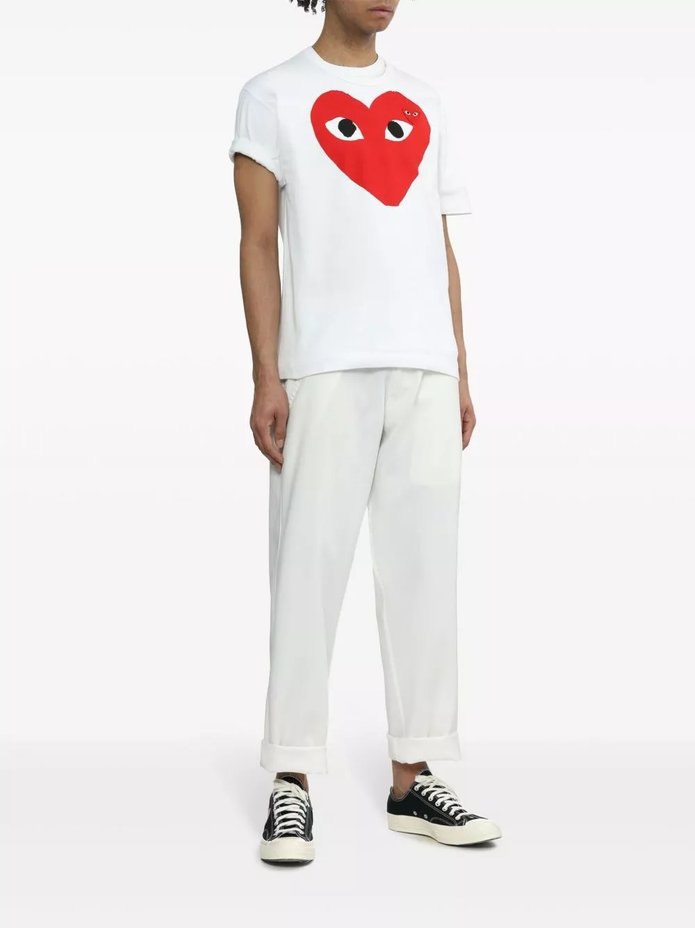 Comme des garçons play T-shirt in cotone, view 2