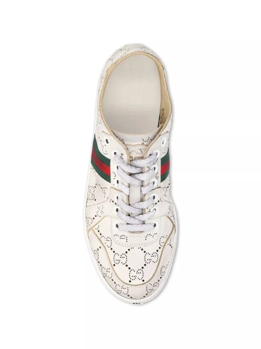 Gucci Sneakers in pelle elasticizzata, view 3