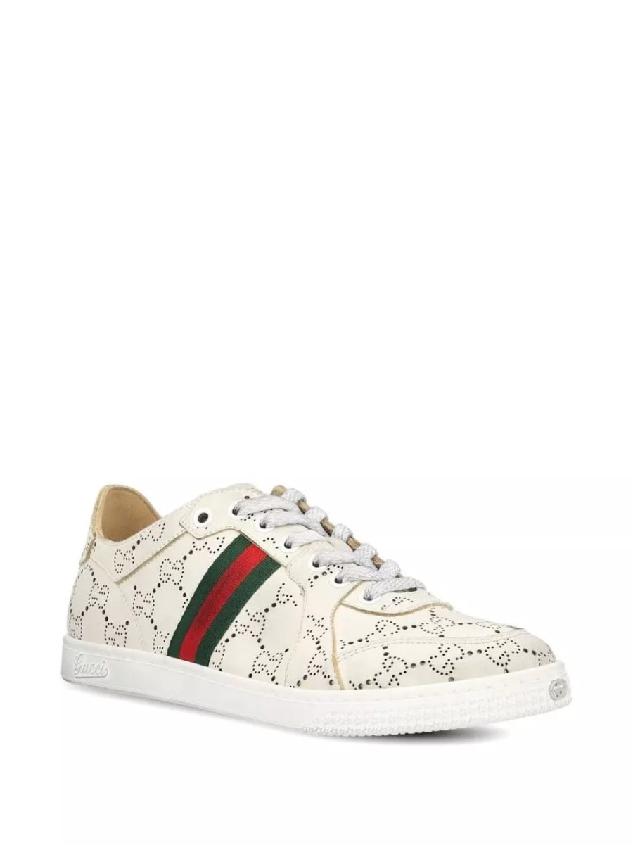 Gucci Sneakers in pelle elasticizzata, view 4