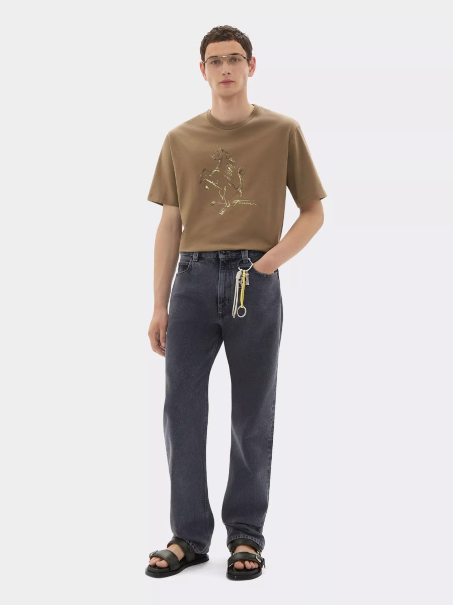 Ferrari T-shirt in cotone, view 2