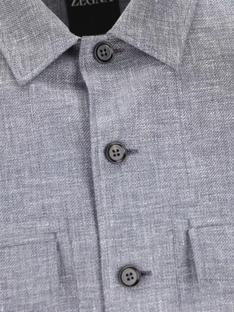 Zegna Camicia in Lino, Lana e Seta, view 3