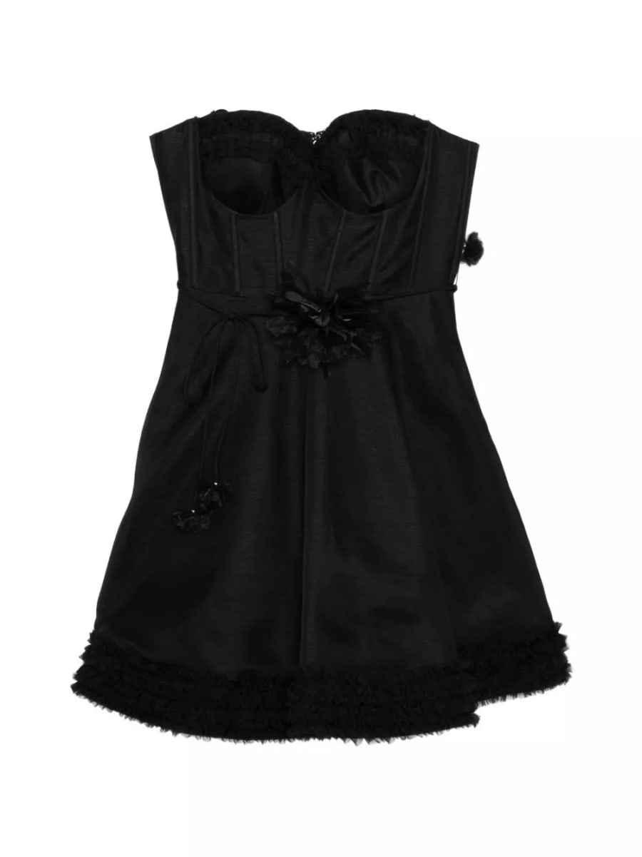 Zimmermann Abito mini in lino e seta Luna