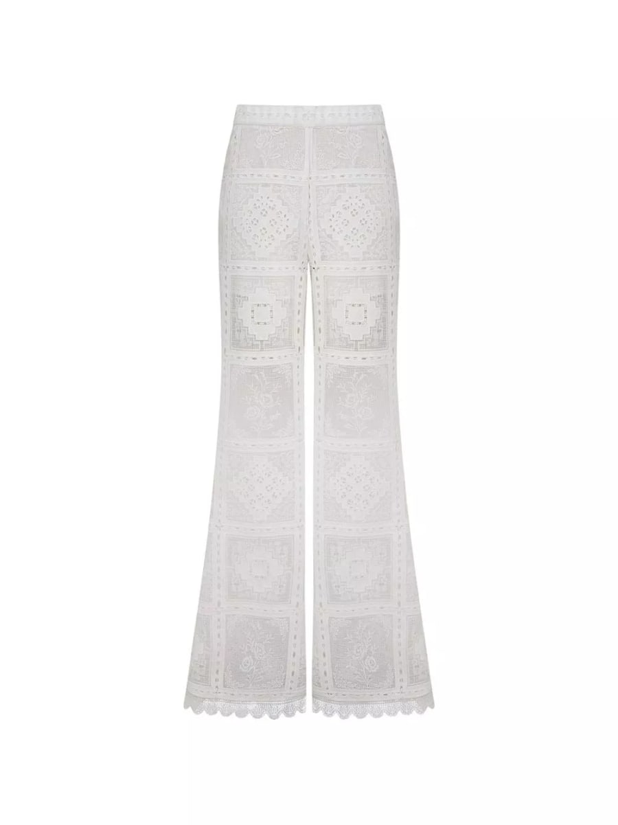 Zimmermann Pantaloni Aster ricamati