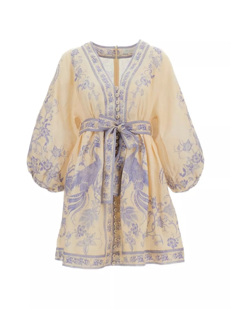 Zimmermann Abito mini in lino Indra