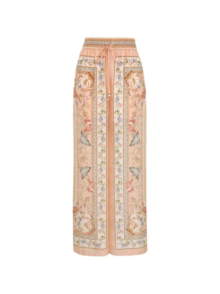 Zimmermann Pantaloni in seta Roselight