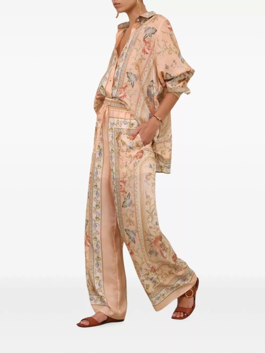 Zimmermann Pantaloni in seta Roselight, view 3