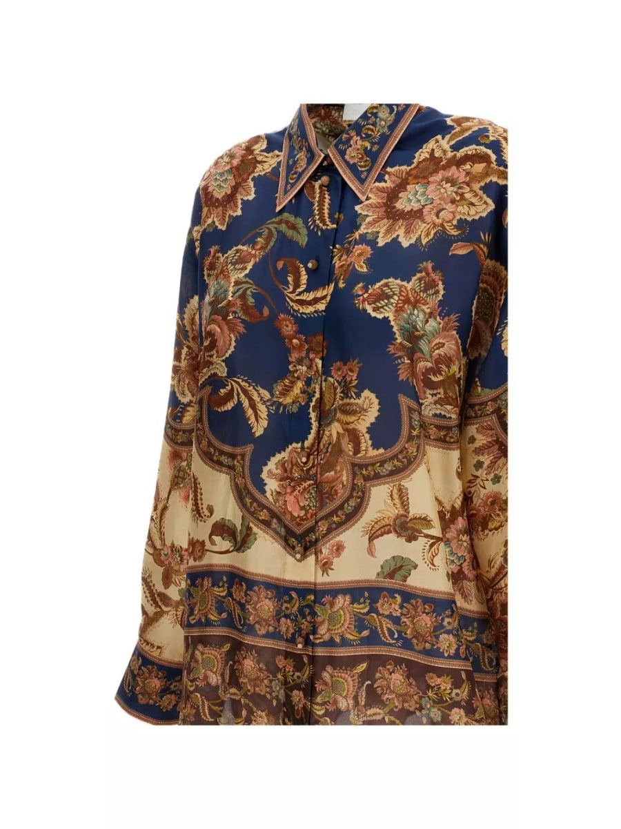 Zimmermann Camicia in seta stampata Aster, view 3