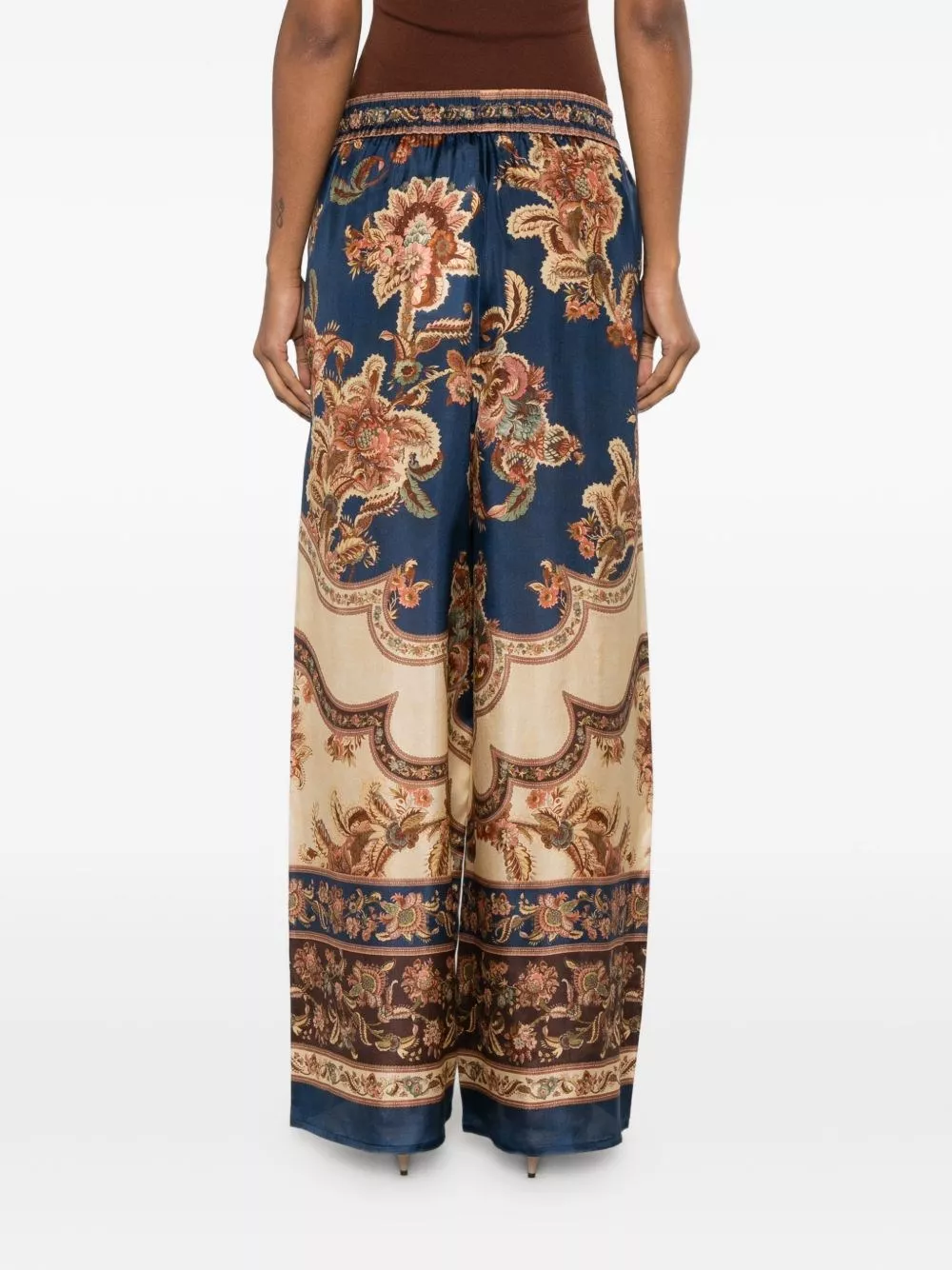 Zimmermann Pantaloni in seta stampata Aster, view 2