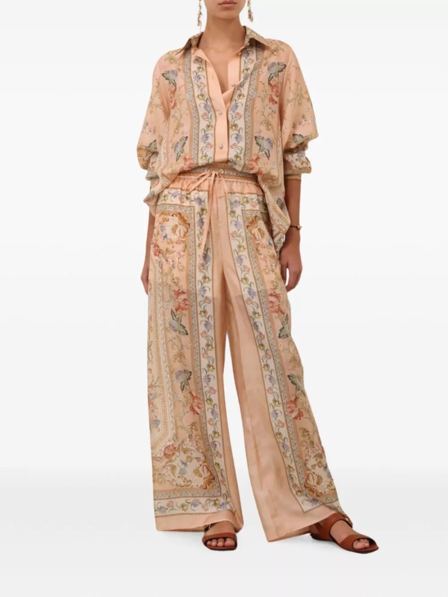 Zimmermann Pantaloni in seta Roselight, view 5