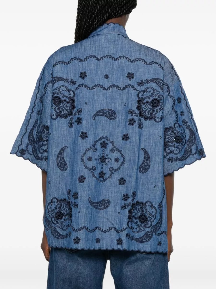 Zimmermann Camicia in denim Aster, view 4