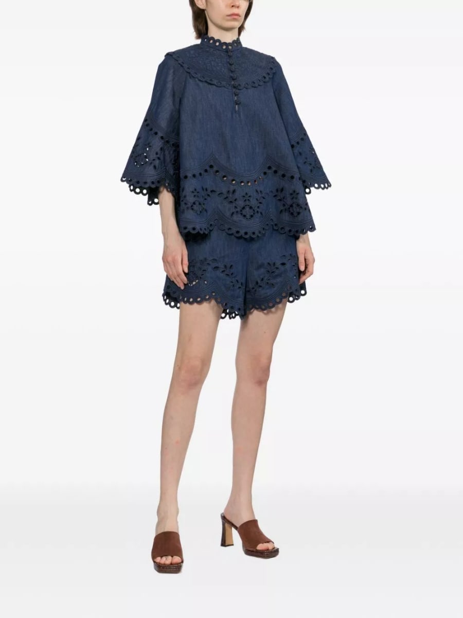 Zimmermann Top in denim Mahon, view 2