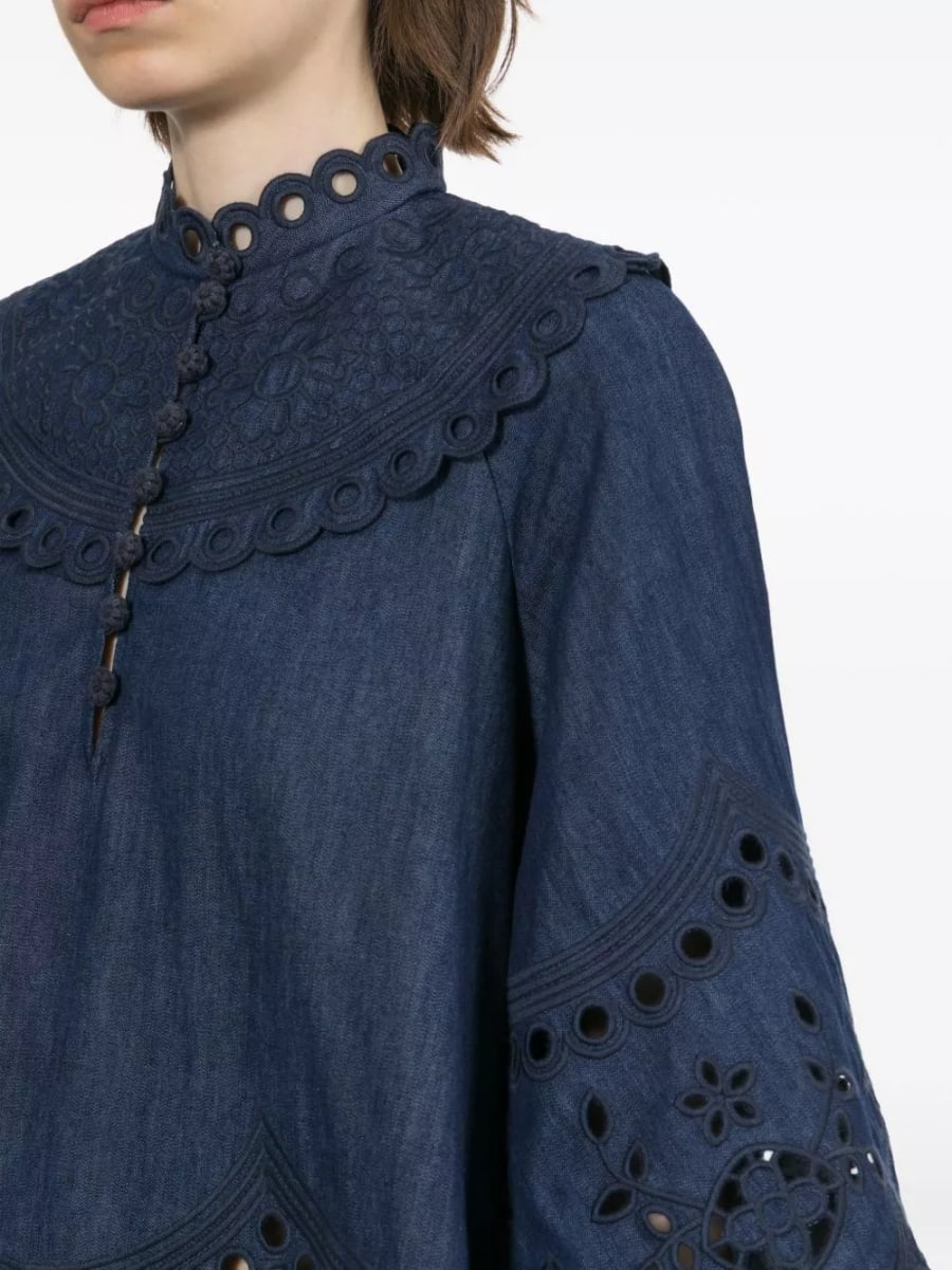 Zimmermann Top in denim Mahon, view 3