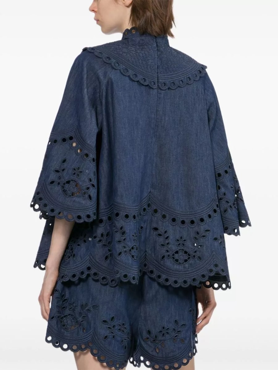 Zimmermann Top in denim Mahon, view 4