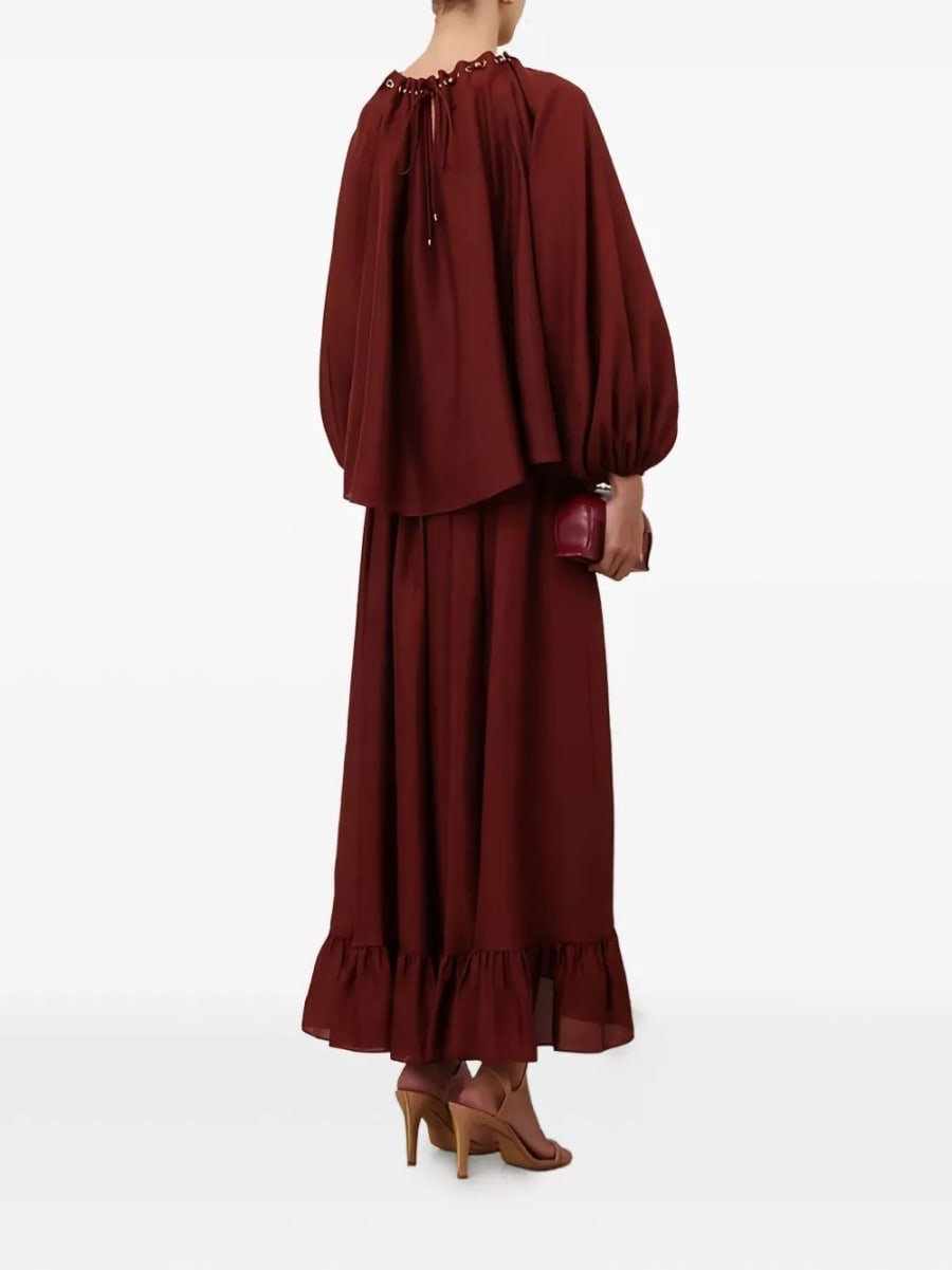 Zimmermann Gonna maxi in seta Aster, view 4