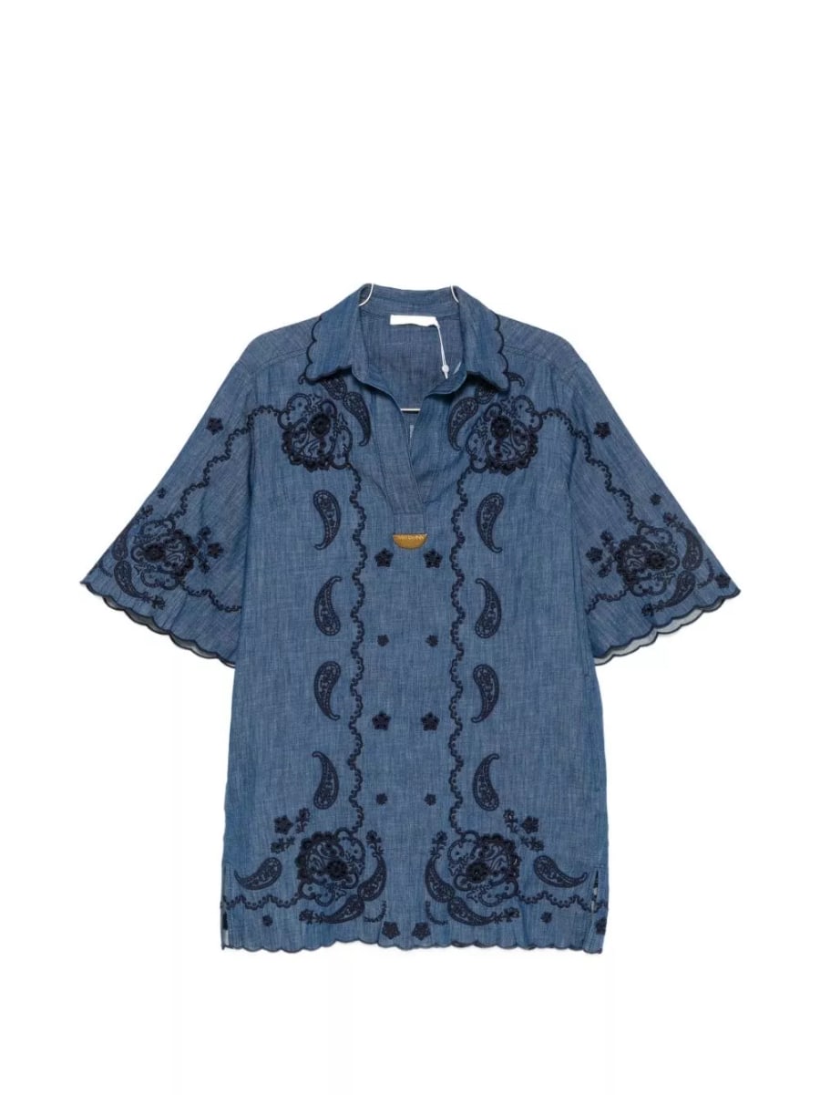 Zimmermann Abito mini in denim Aster