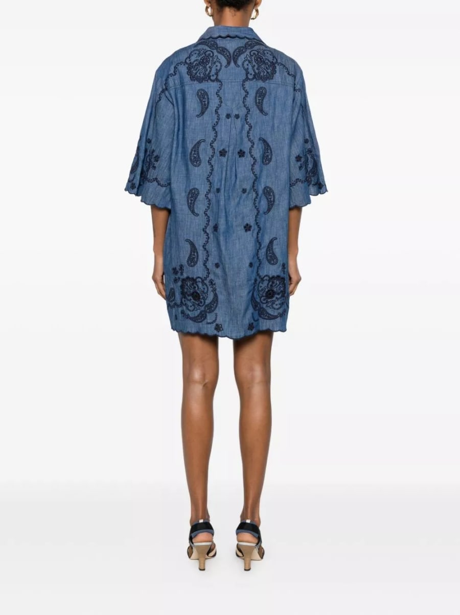 Zimmermann Abito mini in denim Aster, view 4