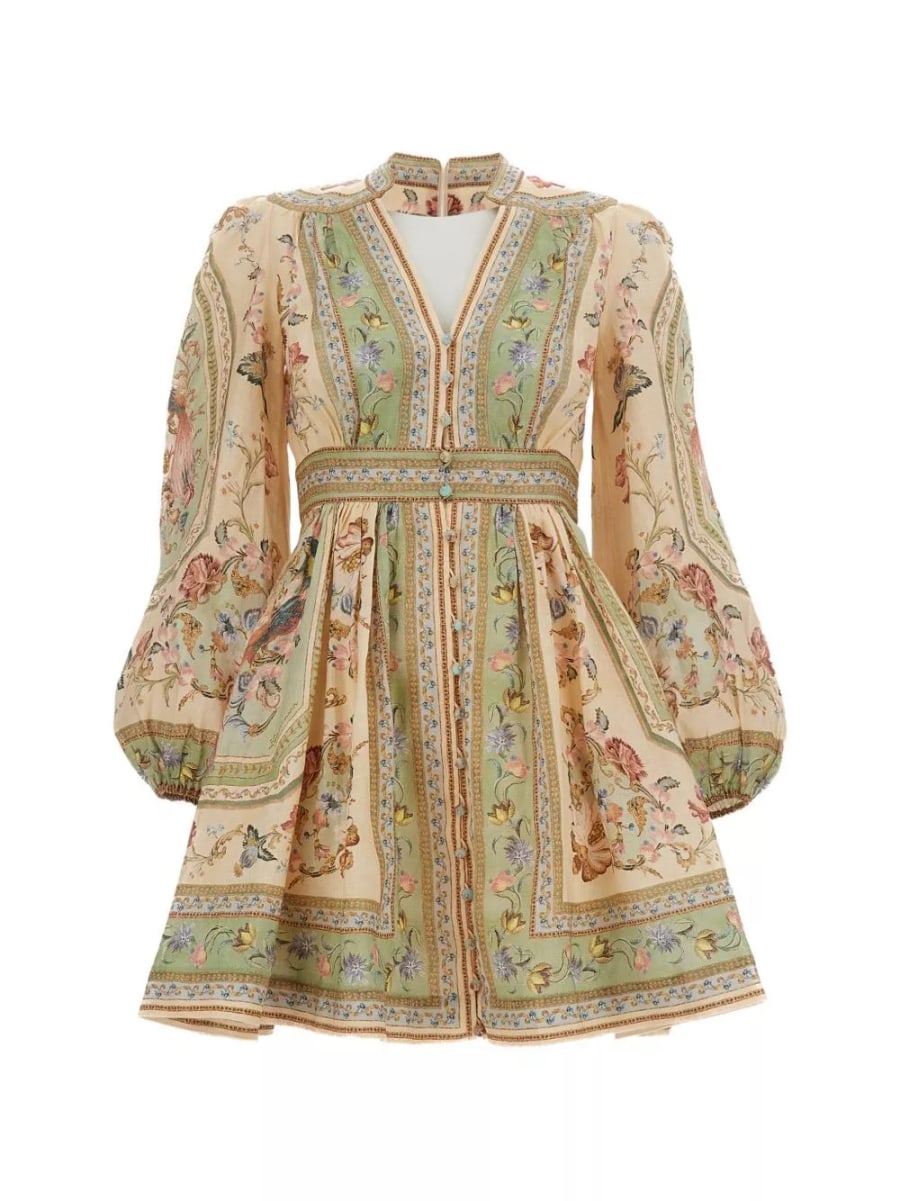 Zimmermann Abito mini in lino Roselight