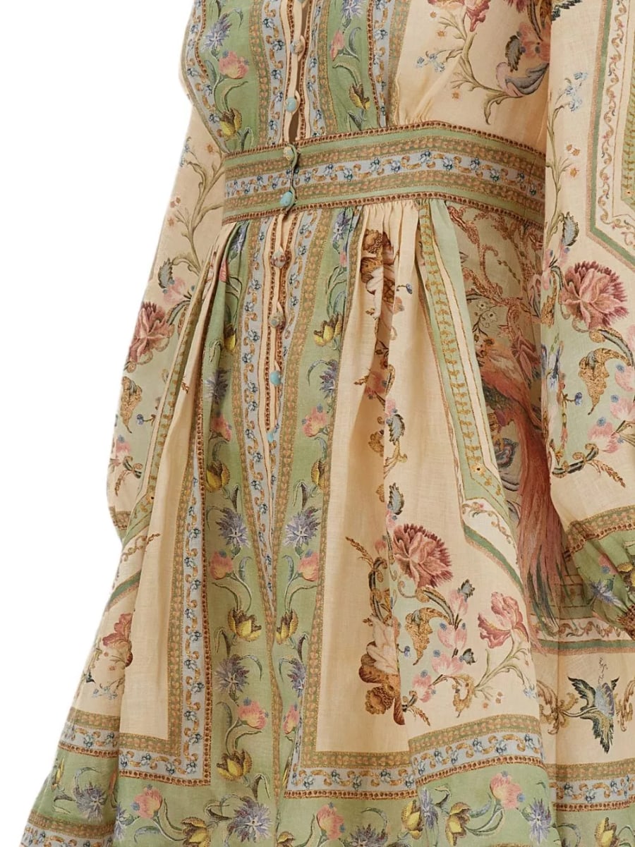 Zimmermann Abito mini in lino Roselight, view 3