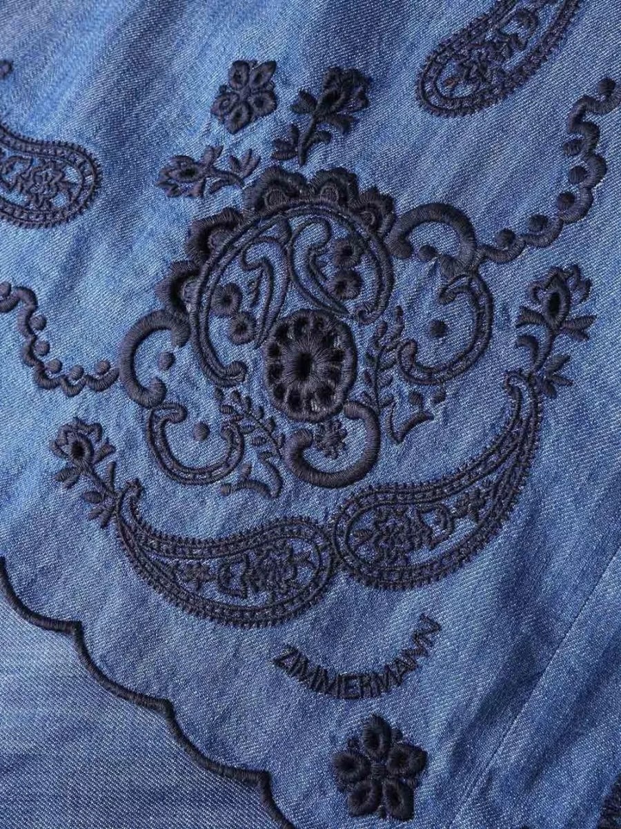 Zimmermann Abito midi in denim Aster, view 2