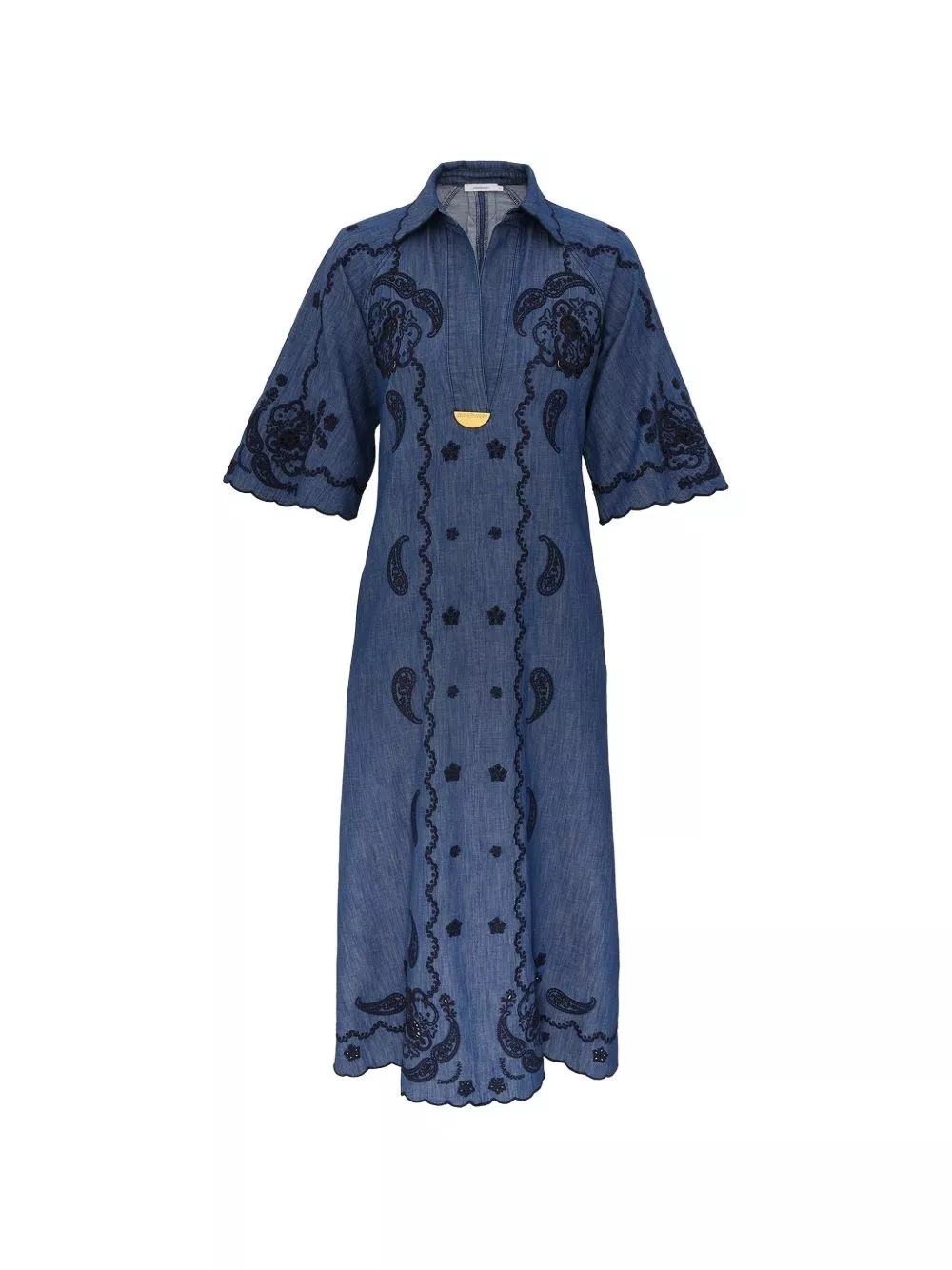 Zimmermann Abito midi in denim Aster