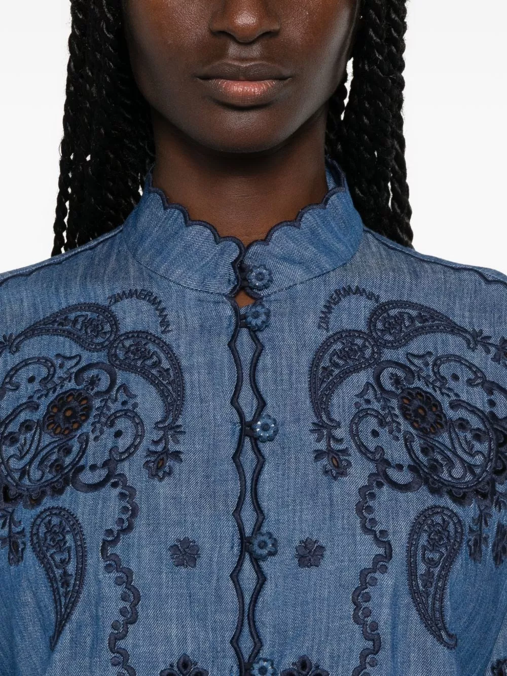 Zimmermann Camicia in denim Aster, view 2