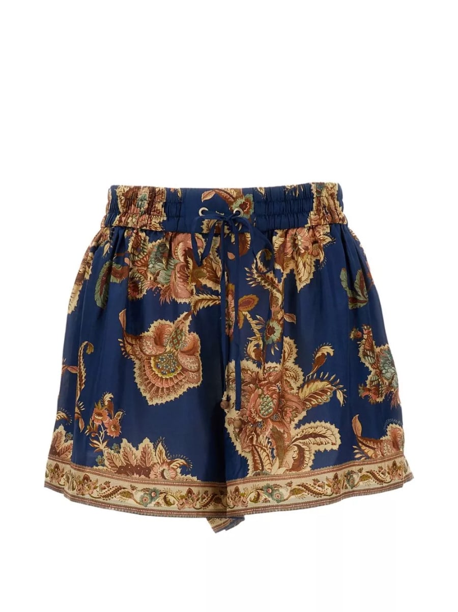 Zimmermann Shorts in seta stampati Aster
