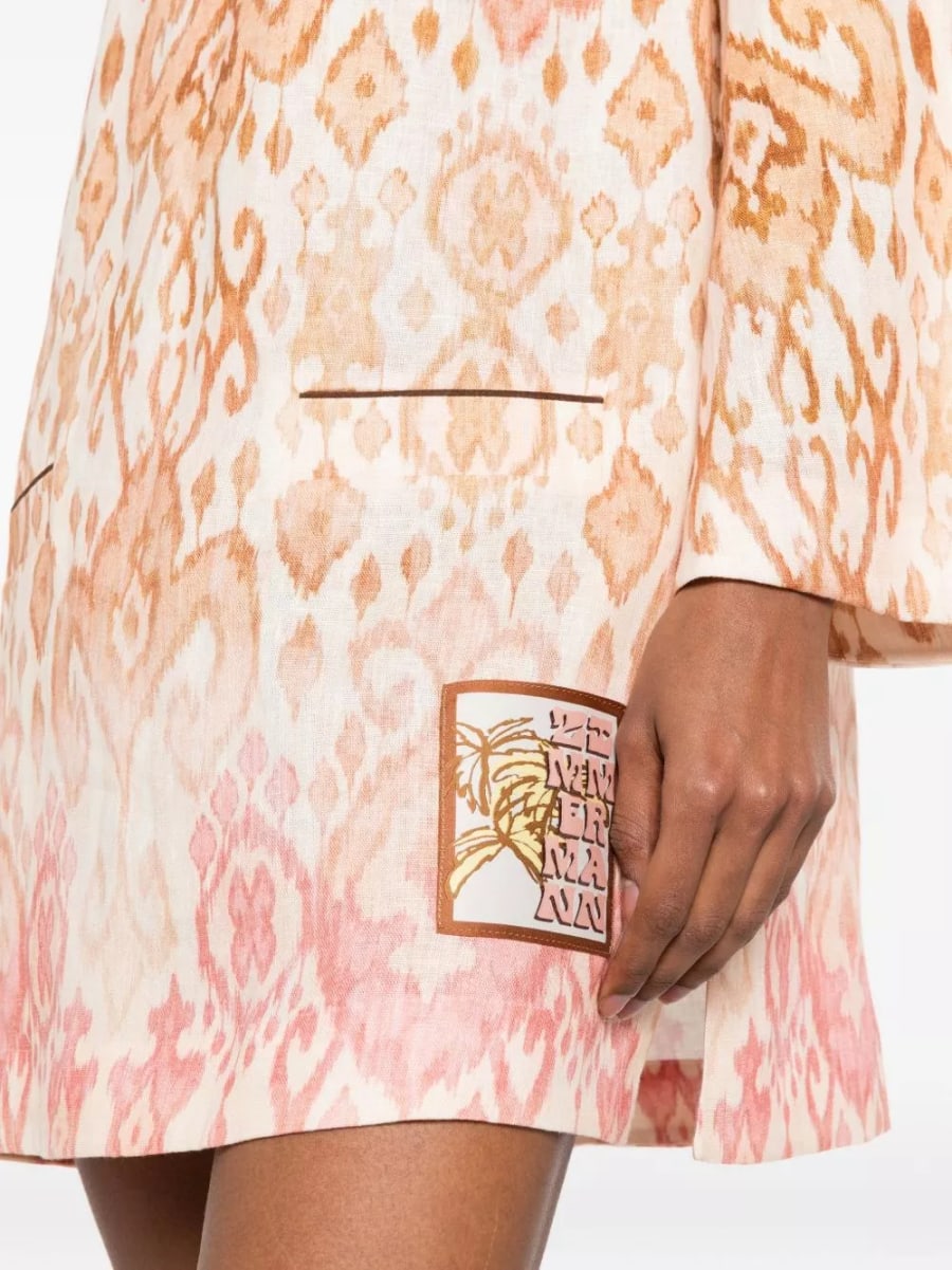 Zimmermann Abito mini in lino Aster, view 2