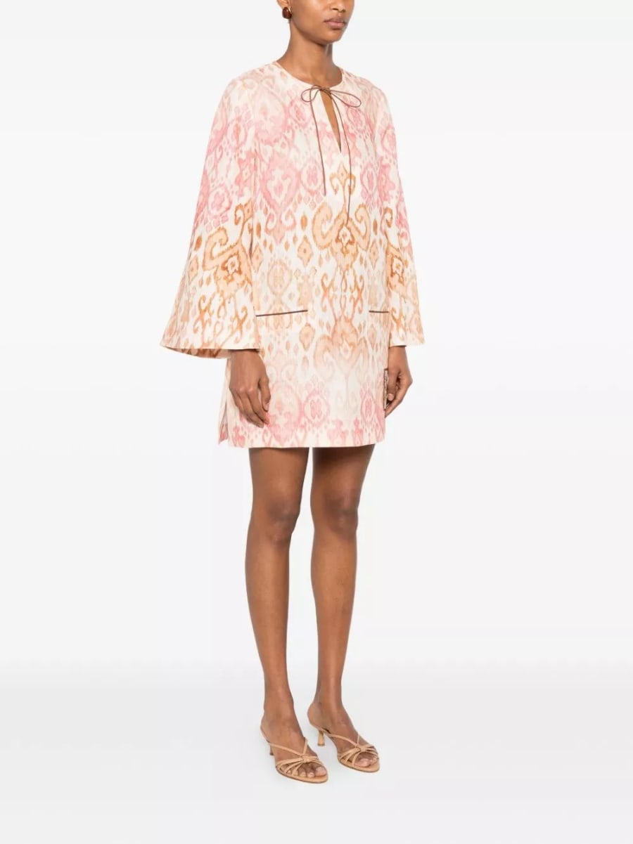 Zimmermann Abito mini in lino Aster, view 3