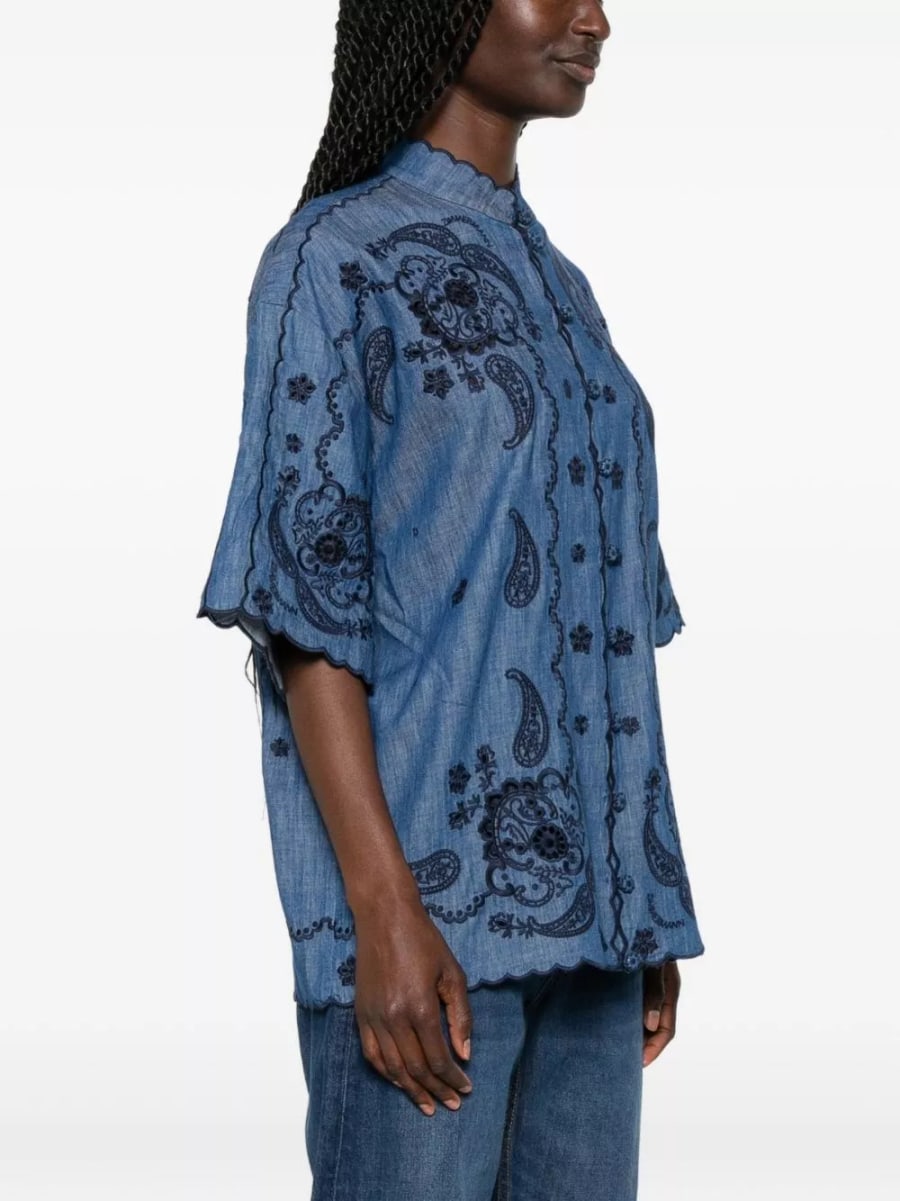 Zimmermann Camicia in denim Aster, view 3